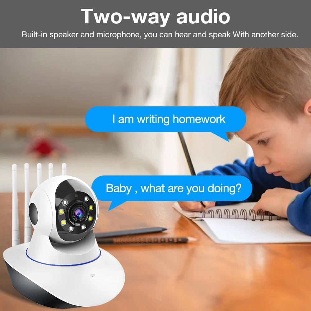 Double Light Smart Indoor 3MP Pan Tilt Wireless Security Yoosee WIfi Camera