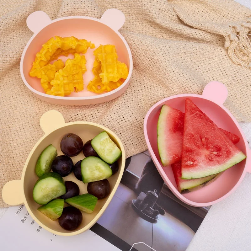 Custom Oem/odm Personality Non-slip Baby Feeding Utensil Set Dishwasher Safe Bpa Free Silicone Baby Tableware Suction Bowl