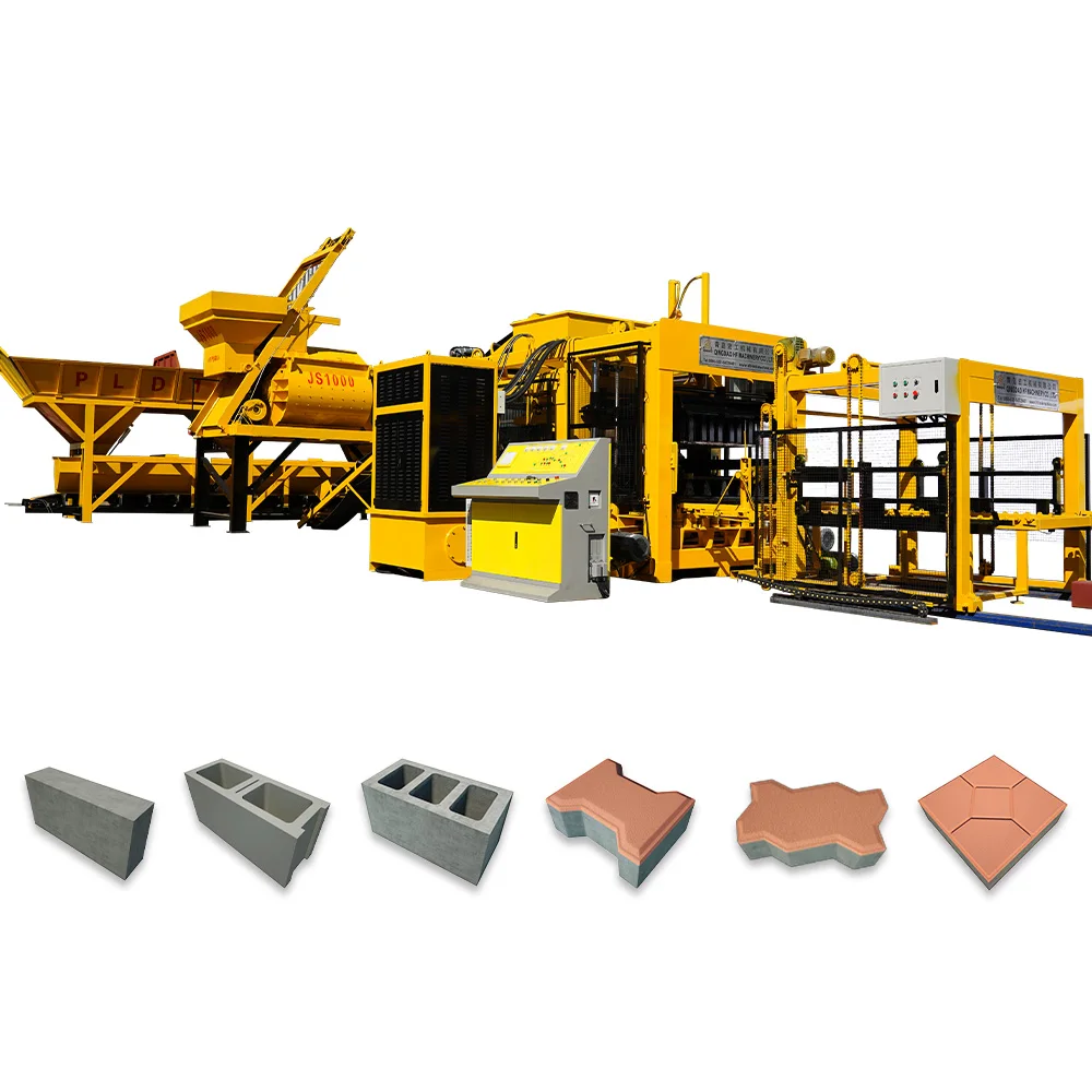 QT15-15 high production capacity hydraulic vibration block press machine paver block making machine Oman