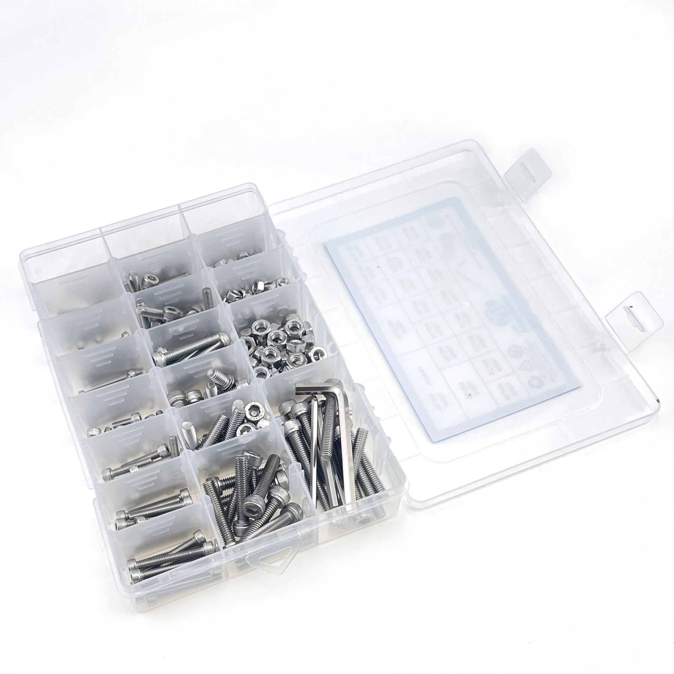 China Manufacture 320 pcs Cylinder Head Hexagon Screw  Hex Nuts Assortment Kit