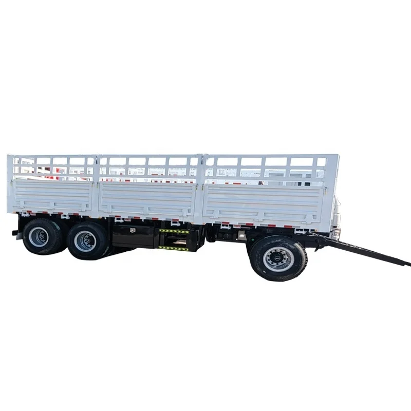 customizable 3 axles of fence semi trailer general cargo transport full trailer with low price
