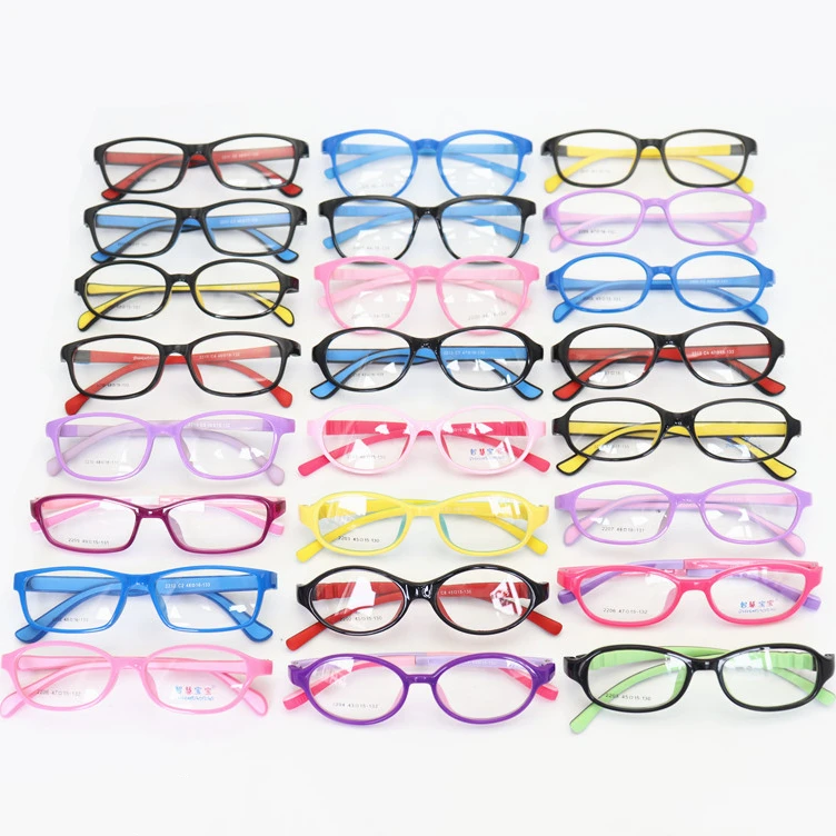 AST009 Ready Stock Cheap Mixed Randomly Assorted Soft TR Optical Frame Kids Children Eye Glasses Eyeglass