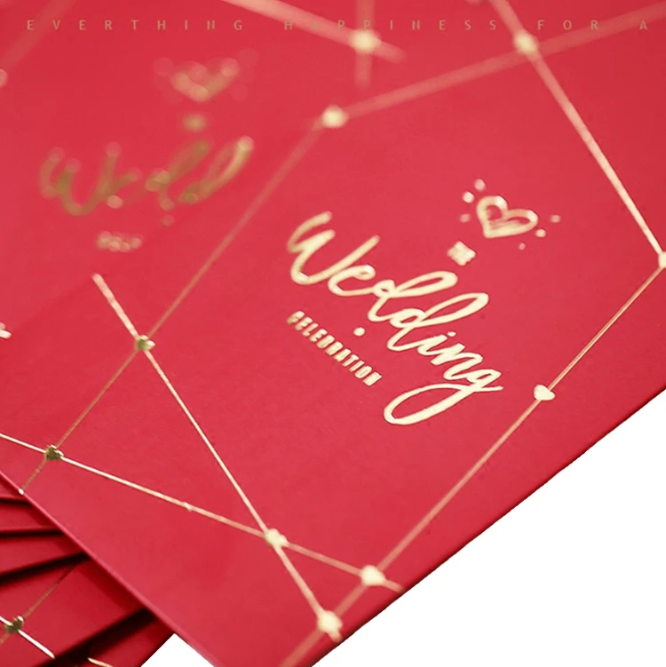 Custom Logo  Hot Stamping Chinese New Year Red Envelope Money Gift envelope