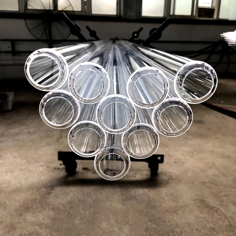 Heat resistant large diameter fused  cylinder quartz glass pipe