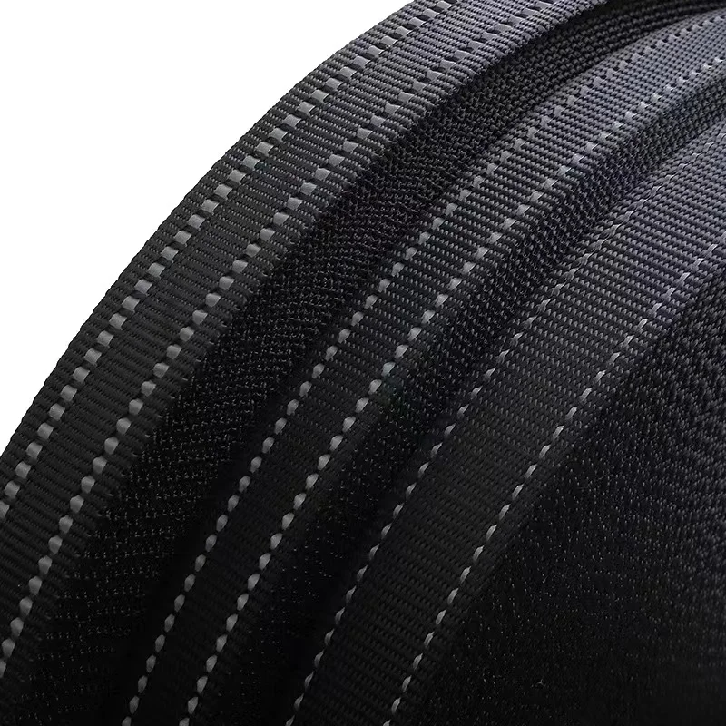 Pet Collar Nylon Webbing with Reflective Line