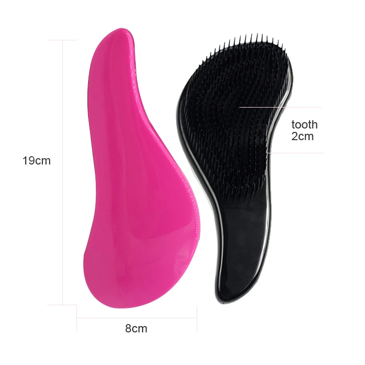 
Private Label Hot Sale Plastic Hair Massage Brush High Quality Portable Hair Detangling Brush 