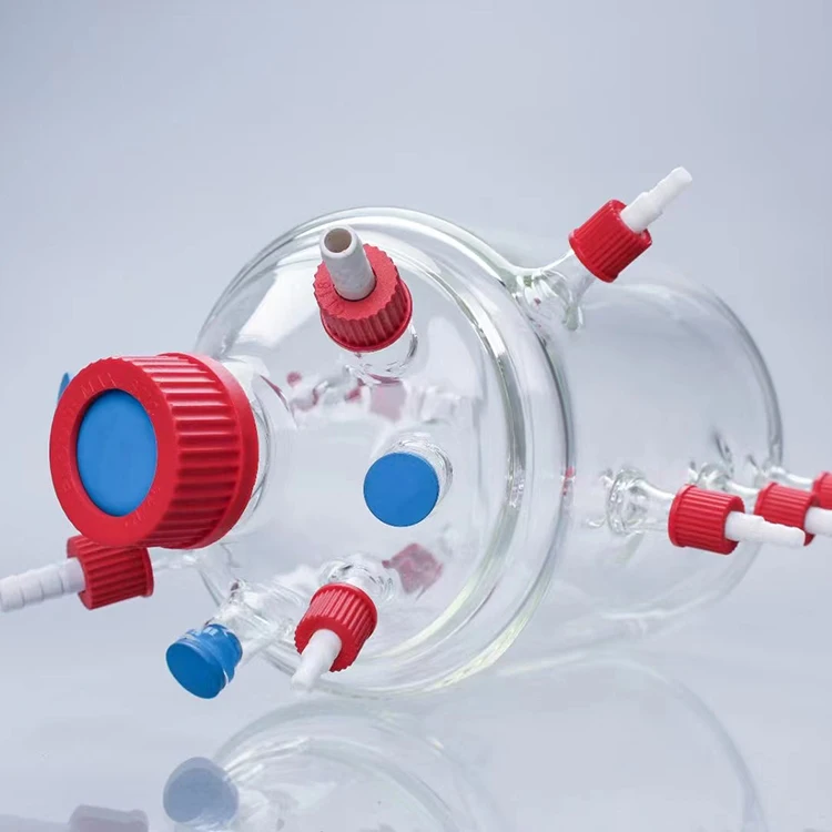 Lab Jacket Double Layer Glass Bottle CSTR Anaerobic Microbial Reactor 1000ml, 2000ml, 3000ml, 5000ml, 10000ml