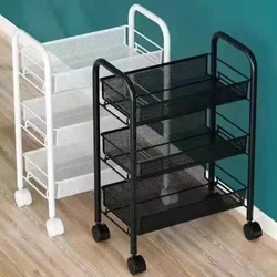 Lihangrui Home Storage metal Shelf organizer with Wheels telescopic kitchen rack Storage Holder & Rack kitchen organizer