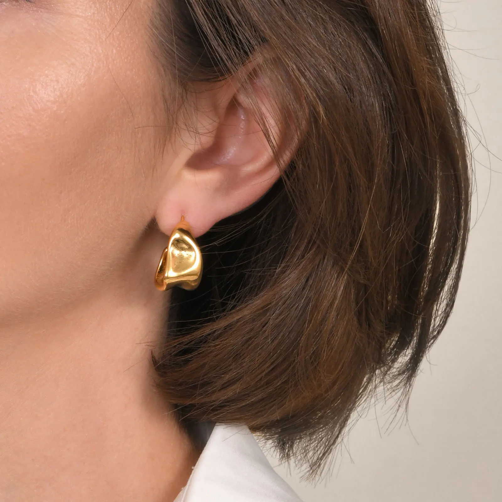 18K Gold Plated Twisted Chain Earring Fashion Geometric Gold Vintage Earrings 2024 Designer Earrings Stainless Steel