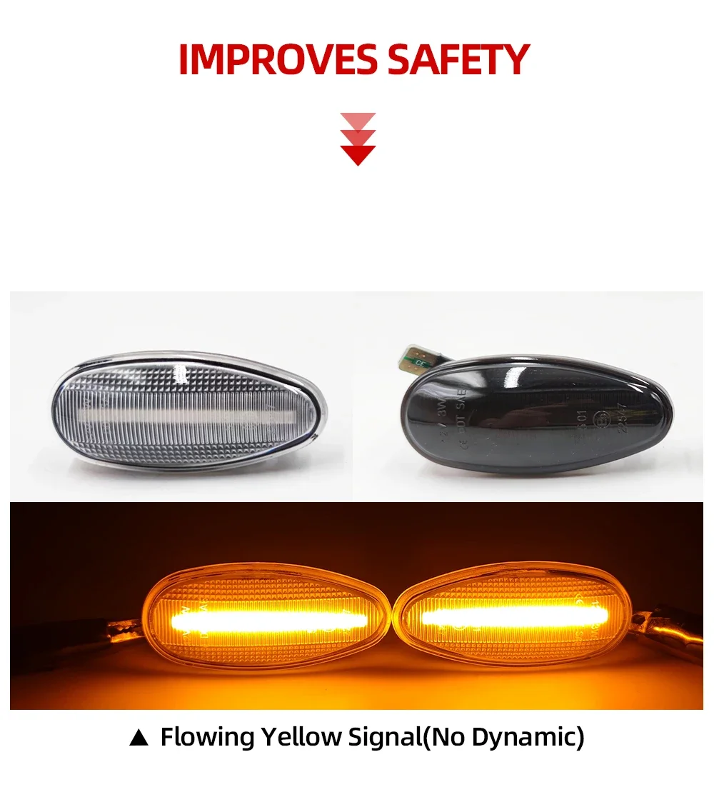 LED Dynamic Side Marker Lights Arrow Turn Signal Lamps For Mitsubishi Pajero Sport K9 Galant Outlander Lancer Freeca I-Miev