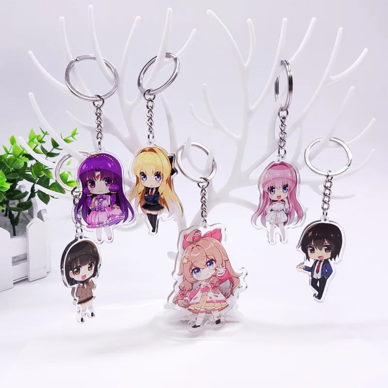 Wholesale Price Custom KPOP Star Keychain Acrylic Charm Clear Acrylic Keychain Lyrics Keychain Sanrio