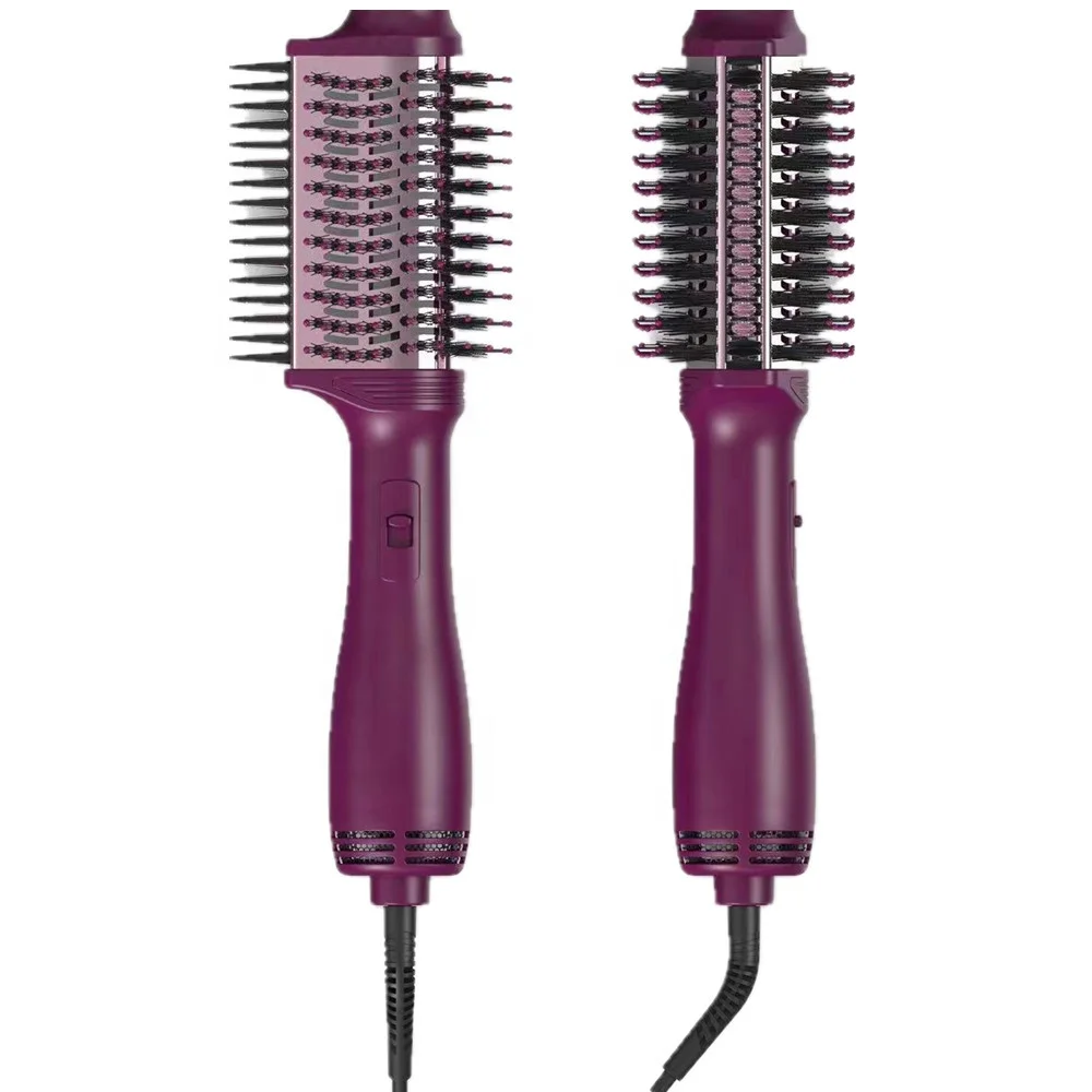2023 new product design professional salon hairstyle tool negative ion fast heating 3 in 1Straightening Blow Dryer Brush