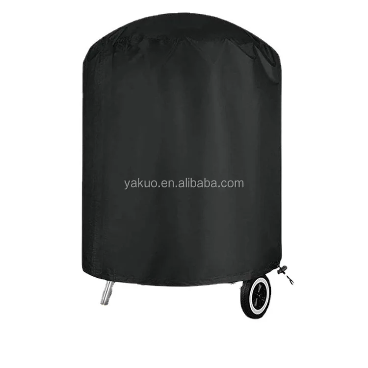 Kettle BBQ Grill Cover Black Waterproof Dustproof Round BBQ Grill Cover