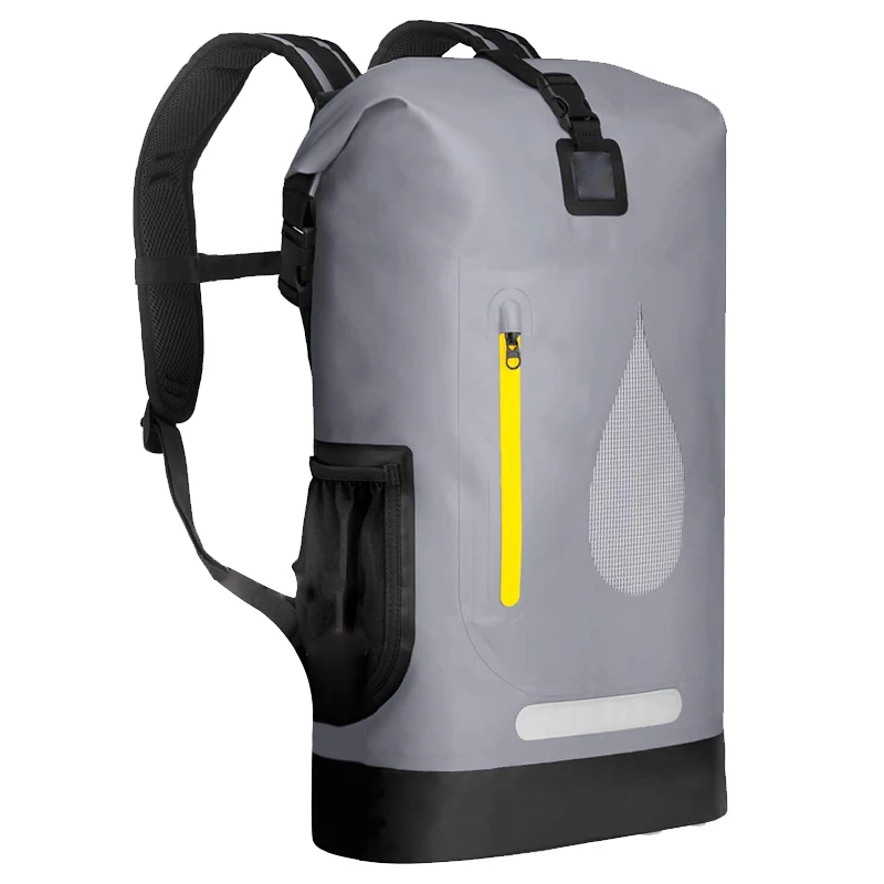 Padded Shoulder Straps Travel Outdoor Backpack 100% Waterproof Dry Bag Backpack High Quality PVC Polyester Customized Unisex