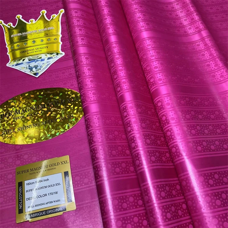 High Quality Jacquard Bazin Riche Fabric Germany Cotton Patterns With Perfumed Shining Fabrics