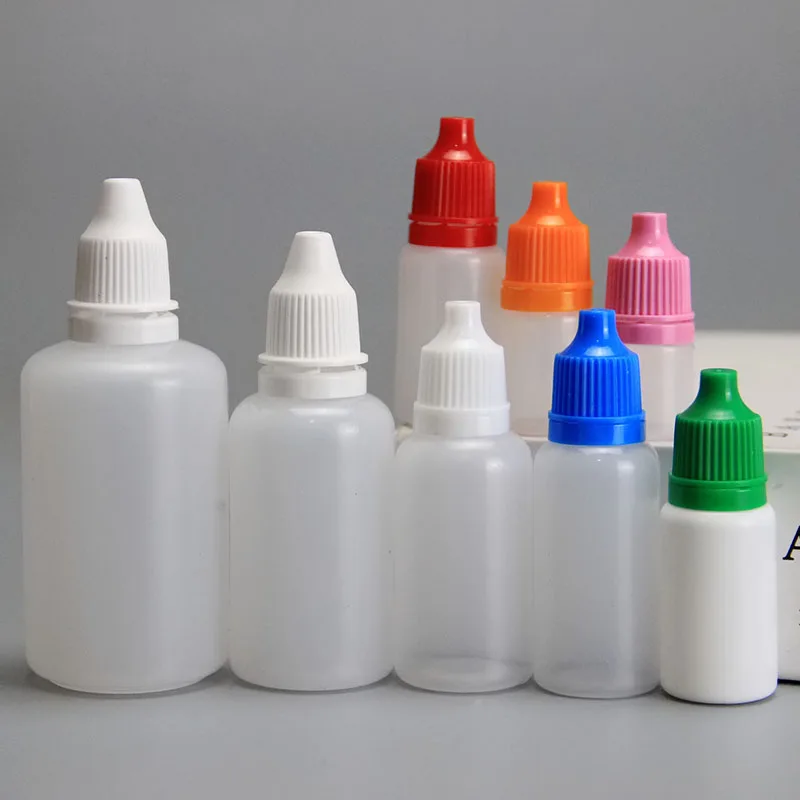 Wholesale 3ml 5ml 10ml 15ml 20ml 30ml 50ml 100ml needle tip dropper plastic bottle for eye drops