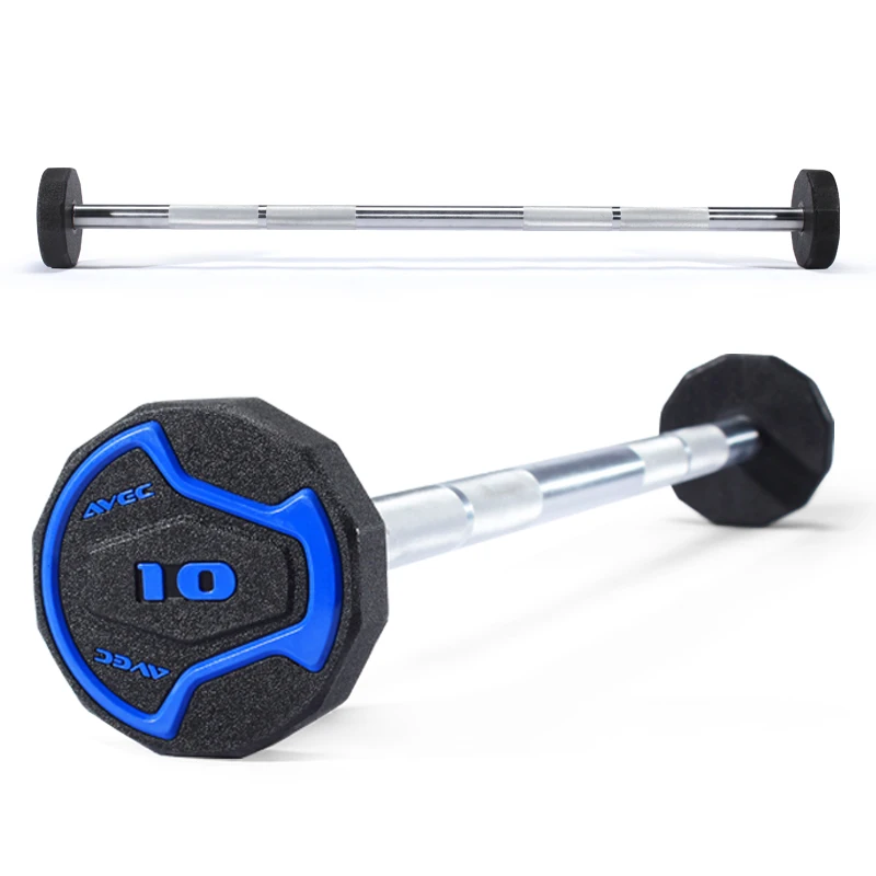 
PU Straight Barbell Weight Lifting for Gym Training Barbell Curl Bar 10-30kg 