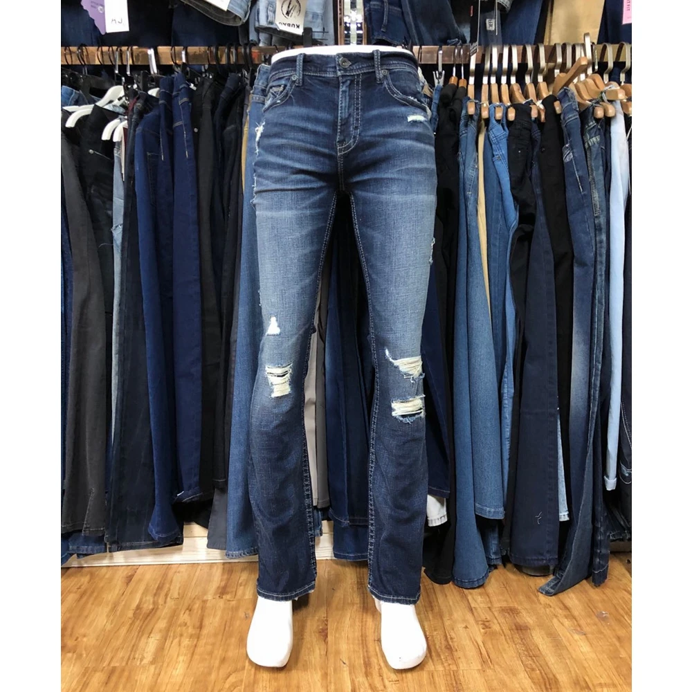 GZY mens jeans denim manufacturers distressed denim pant high stretch jeans good quality