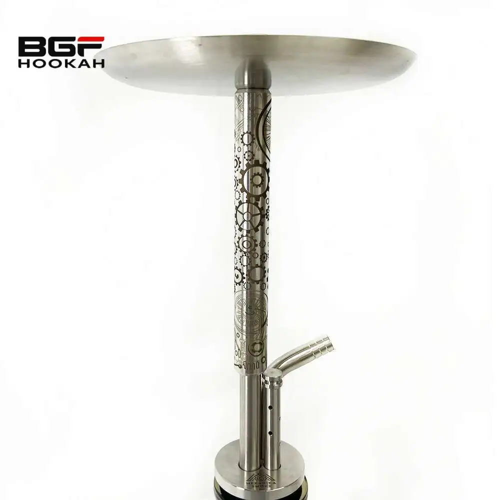 2023 Popular Style 58CM Mexanika Smoke Russian Steam Machine Wholesale Stainless Steel Hookah Shisha Without Bottle