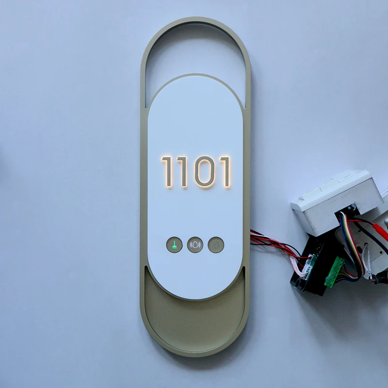 EZD One-stop Service custom smart touch hotel led door number signs Electronic doorplates signs with dnd bell button