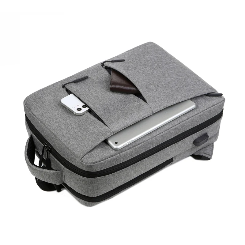 OEM European Market Polyester School Bags Travel Business Laptops Backpack With USB Charger Port