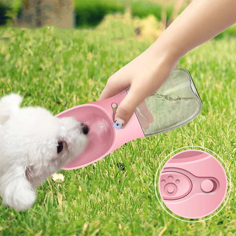 2024 Wholesale Custom Cheap Easy Drink Pet Small Cute Body Cats And Dogs Outdoor Pet Feeding Feeder Food Water Bottle