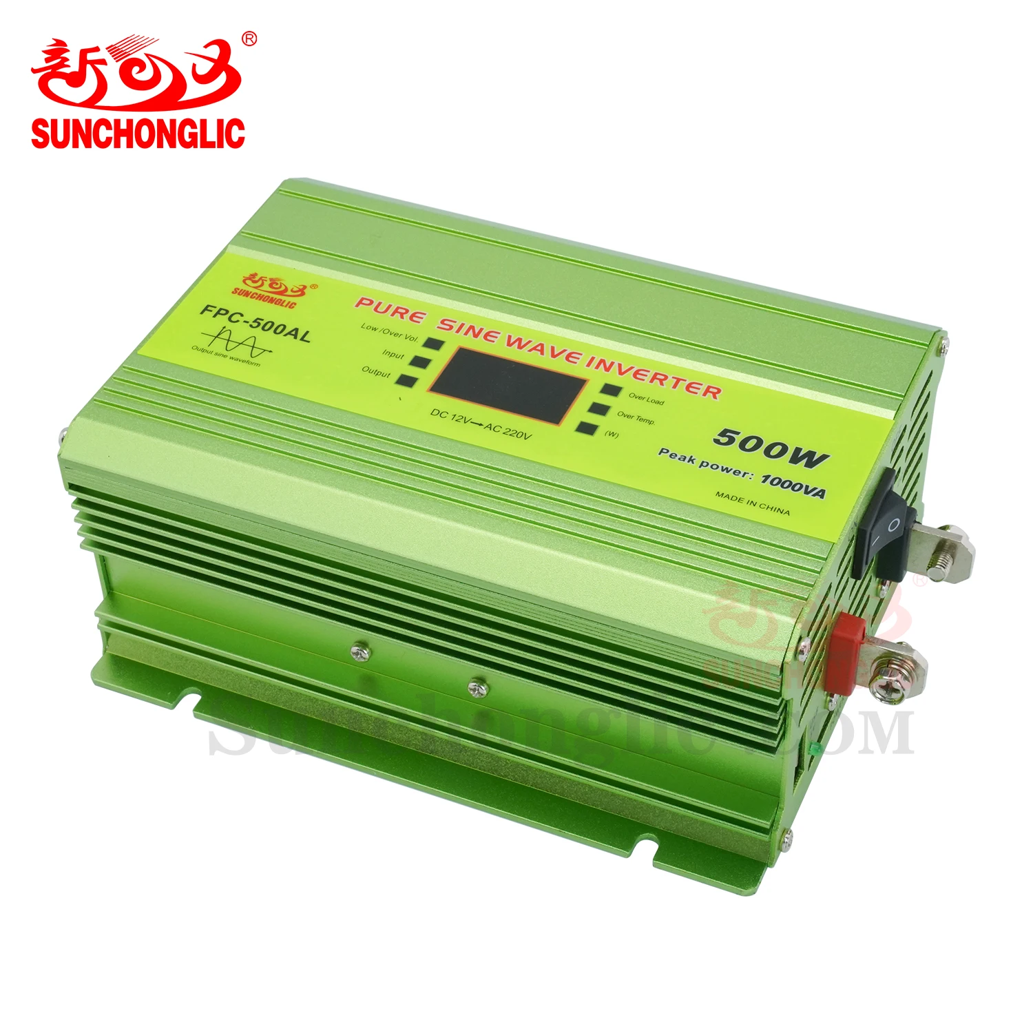 Sunchonglic 12v dc 220v ac 500w pure sine wave inverter power inverter 500 watt off grid inverter