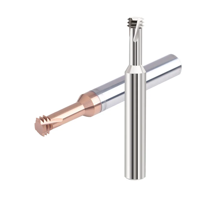 Three-thread milling cutter CNC machining center milling cutter three-tooth tungsten steel alloy M4*0.7 Tapping knife