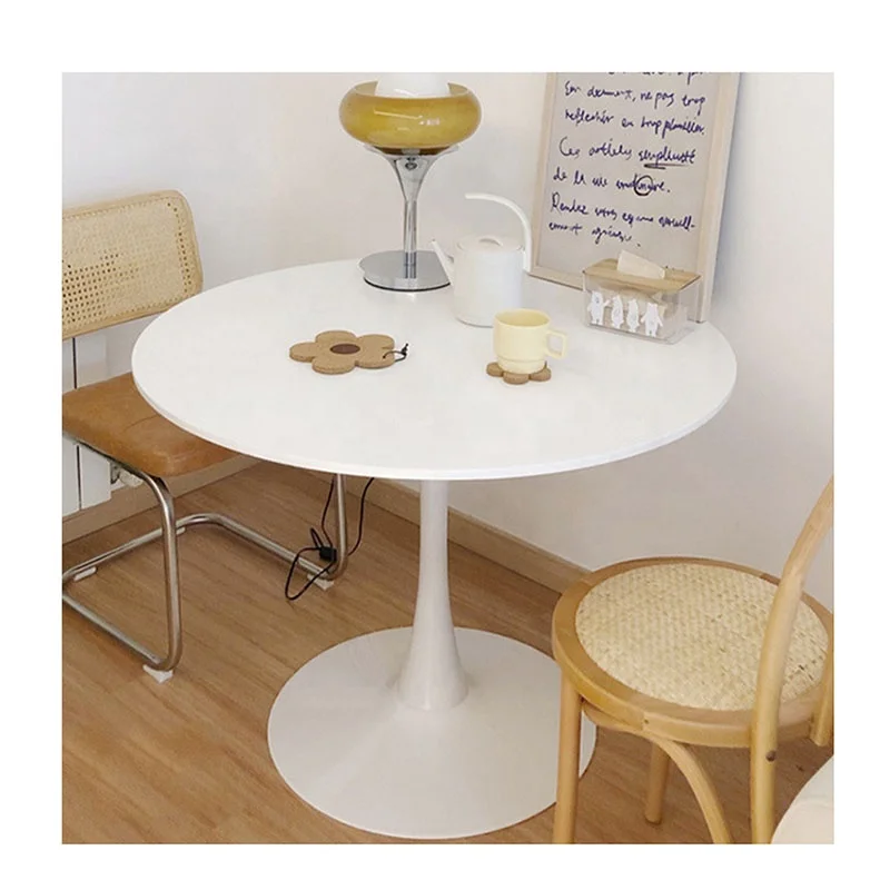 New Small Simple tulip table leisure table household tea coffee round table