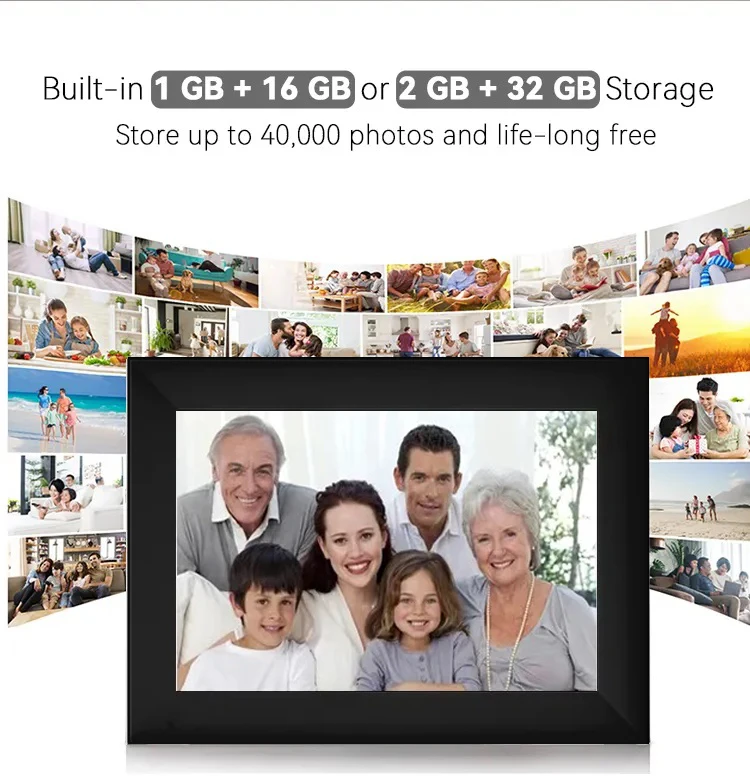 Clear crystal video infinite objects Frame Photo 1080p Battery Powered Lcd 10.1 Inch Art Acrylic Picture Digital Photo Frames