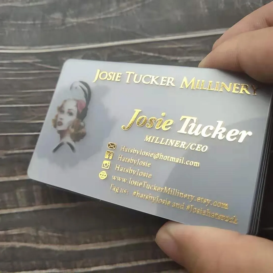 Custom Printing CR80 Clear PVC Plastic Business Transparent Card