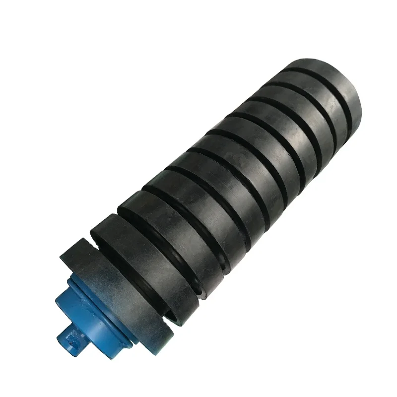 Heavy Duty Impact Roller Belt Conveyor Rubber Disc Roller with Frame