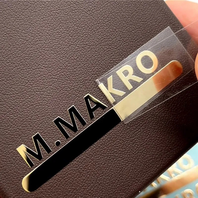 3D-наклейки на заказ, металлическая Золотая этикетка, устойчивые к ультрафиолетовому излучению, термотрансферные наклейки, прозрачная бутылка, ПВХ логотип, наклейка для упаковки