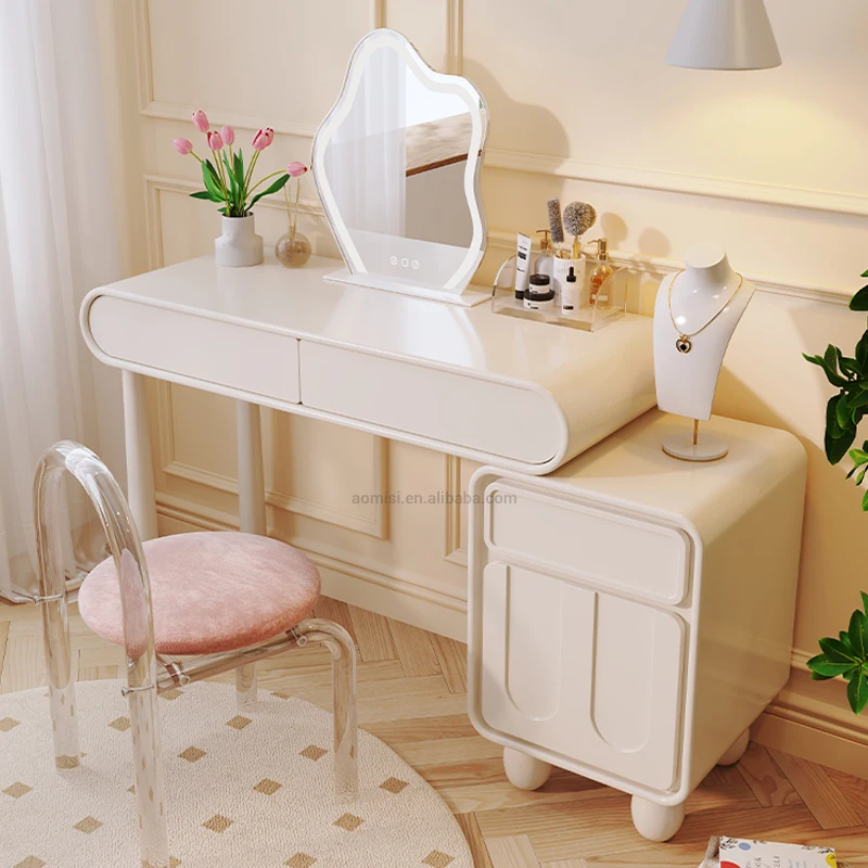 AOMISI CASA Современный Простой кремовый стиль книжный стол для спальни домашний белый столик макияжа угловой комод