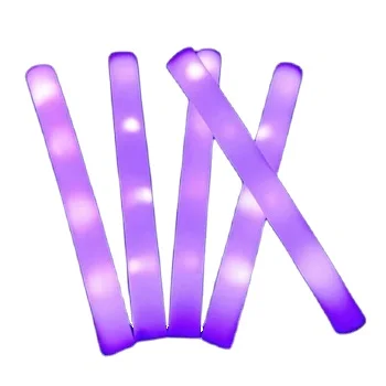 Foam Sticks Party Supplies Custom Glow Sticks, 3 Flashing Modes Lighting up Foam Sticks for Wedding, Party, Concerts, Birthday