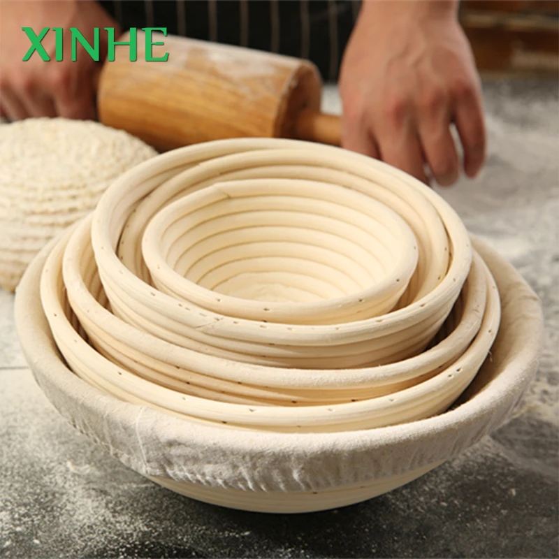 
Round Bread Rattan Bowl Factory Wholesale Food Grade Handmade Proofing Basket In Baking & Pastry Tools  (60444688034)