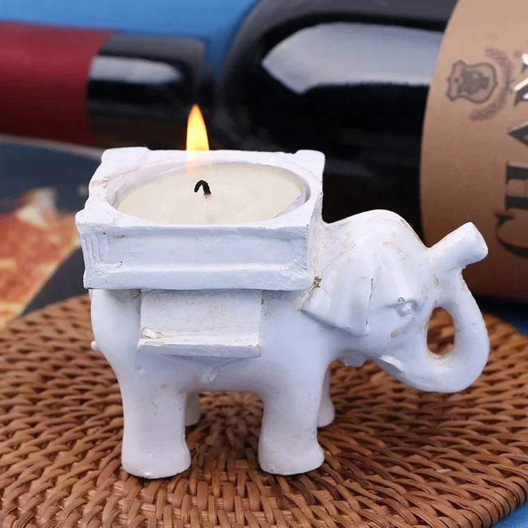 Decorative   wedding centerpieces Gift     Resin  Elephant    Votive Tealight Candle holder  candlestick menorah