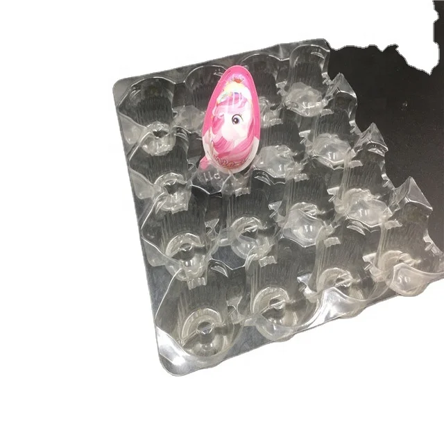 clear 12 16 24 hole plastic promotion blister plastic surprise egg  tray
