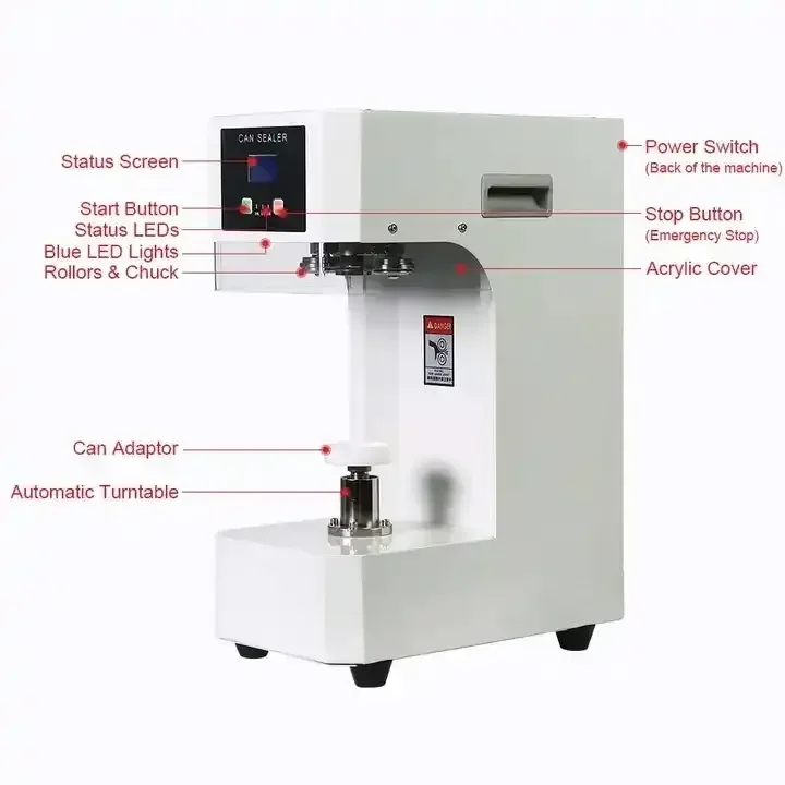 Automatic can sealer Polyester bottle tea coffee soda stainless steel
