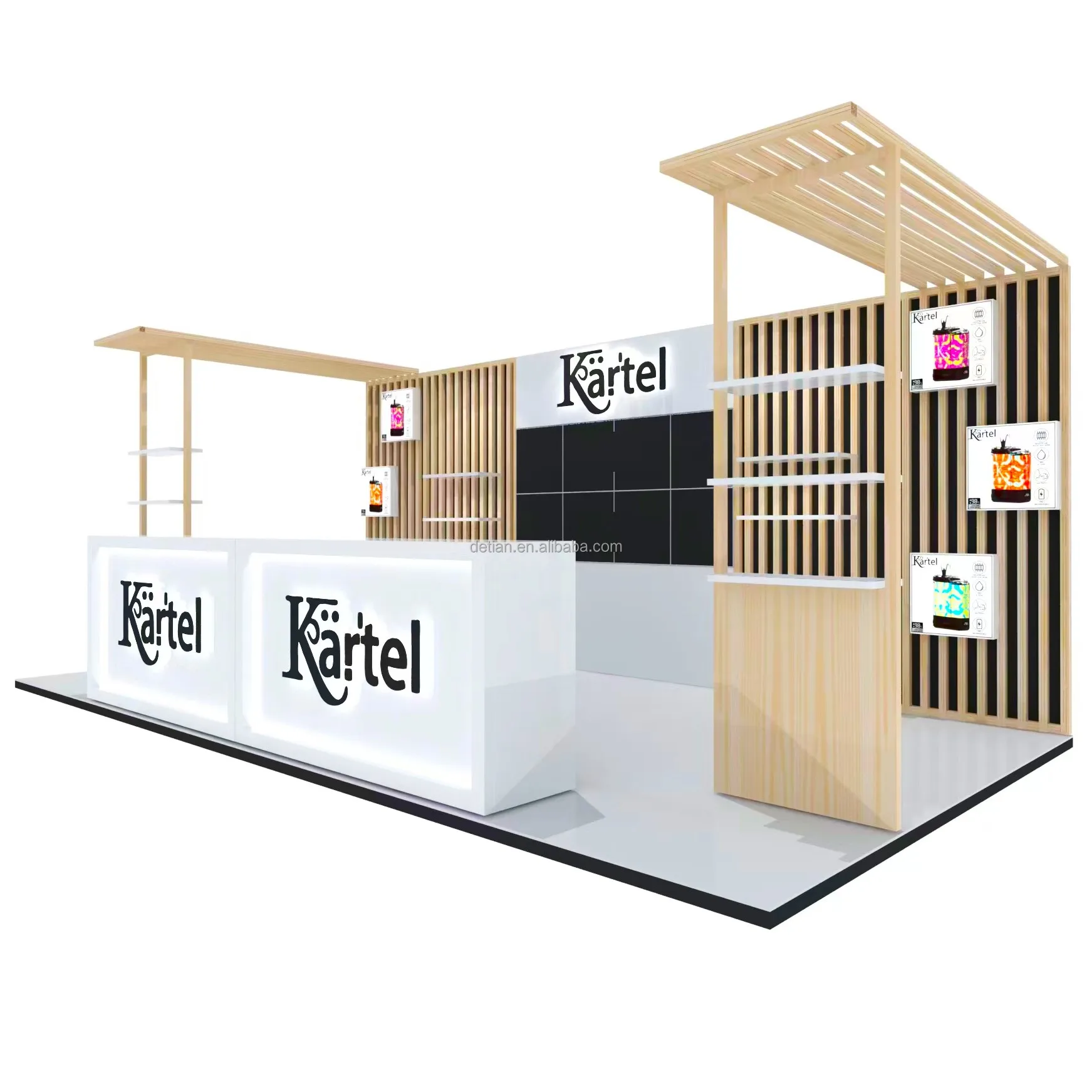 New Design Wholesale Advertising 10x20 Modern Light Box Custom Trade Show Expo Backdrop Display Stand Tradeshow Booth Exhibition