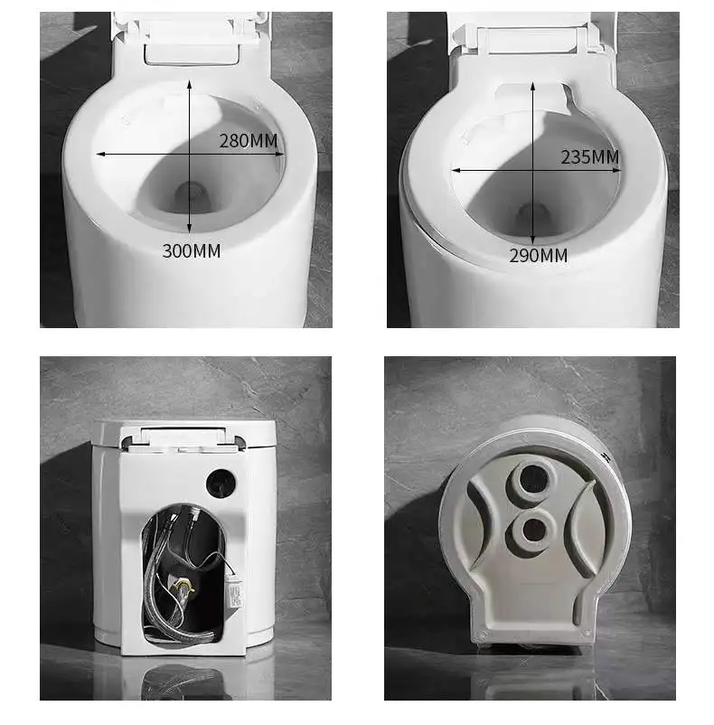 RV small bathroom designer space saving small size round shape siphonic Electromagnetic Pulse ceramic toilet