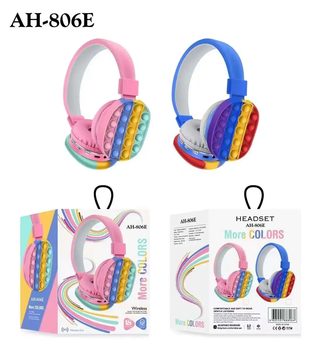 Headset New Gaming TWS cheapest Wireless Kids Waterproof Children Cool Sport AH-806E Headphones