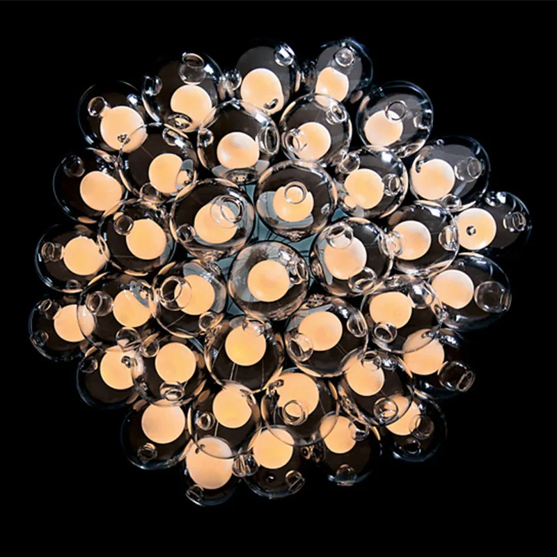 bubble light chandelier modern glass ball pendant lights for dining room restaurant decoration light fixture large pendant lamp