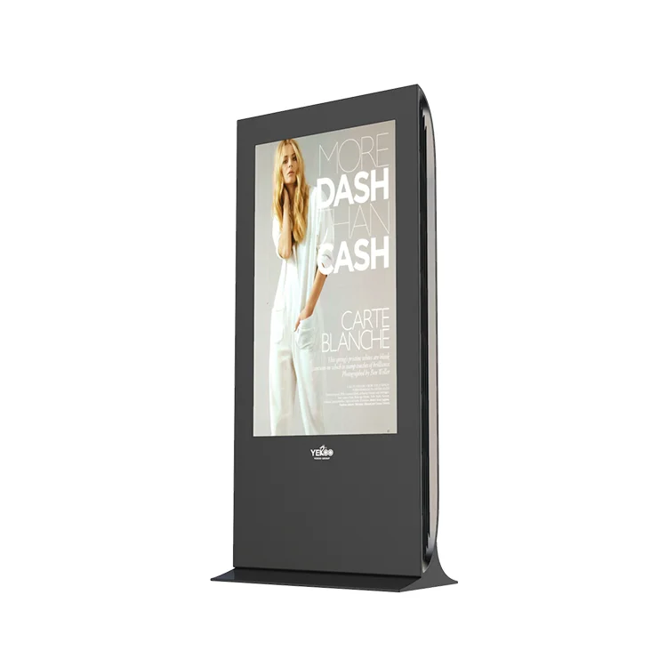 75 Inch Floor Standing Advertising Display 4K LCD Screen Digital Signage