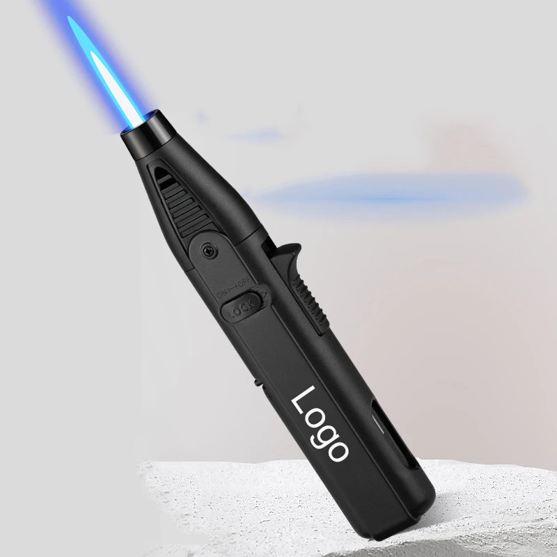 NEW High quality torch Lighter cigar kitchen culinary gas refillable BBQ torch Lighter stylish windproof jet flame