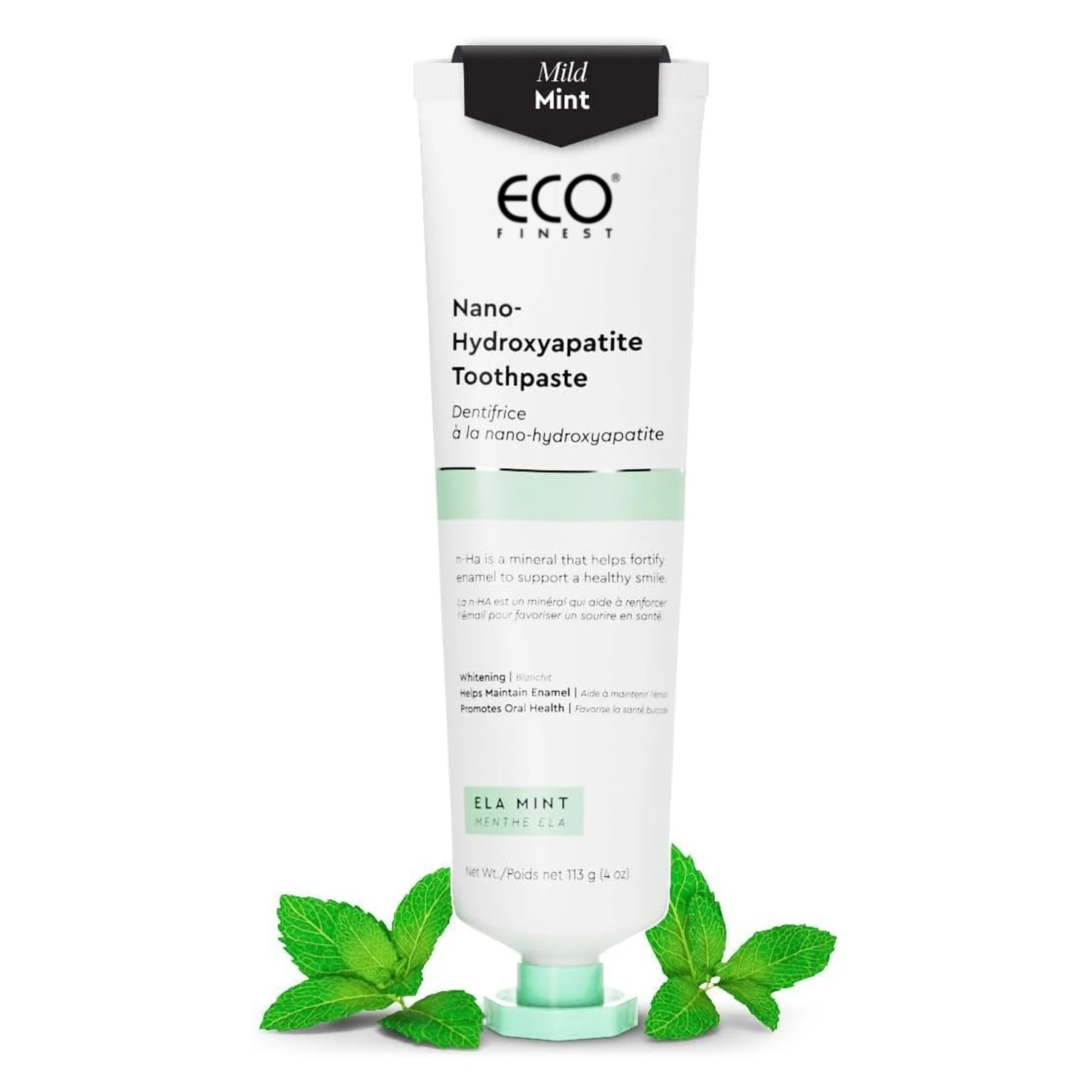 Для взрослых и детей, уход за полостью рта, без фтора, Эла, мятный вкус, отбеливающая зубная паста для чувствительных зубов-281489