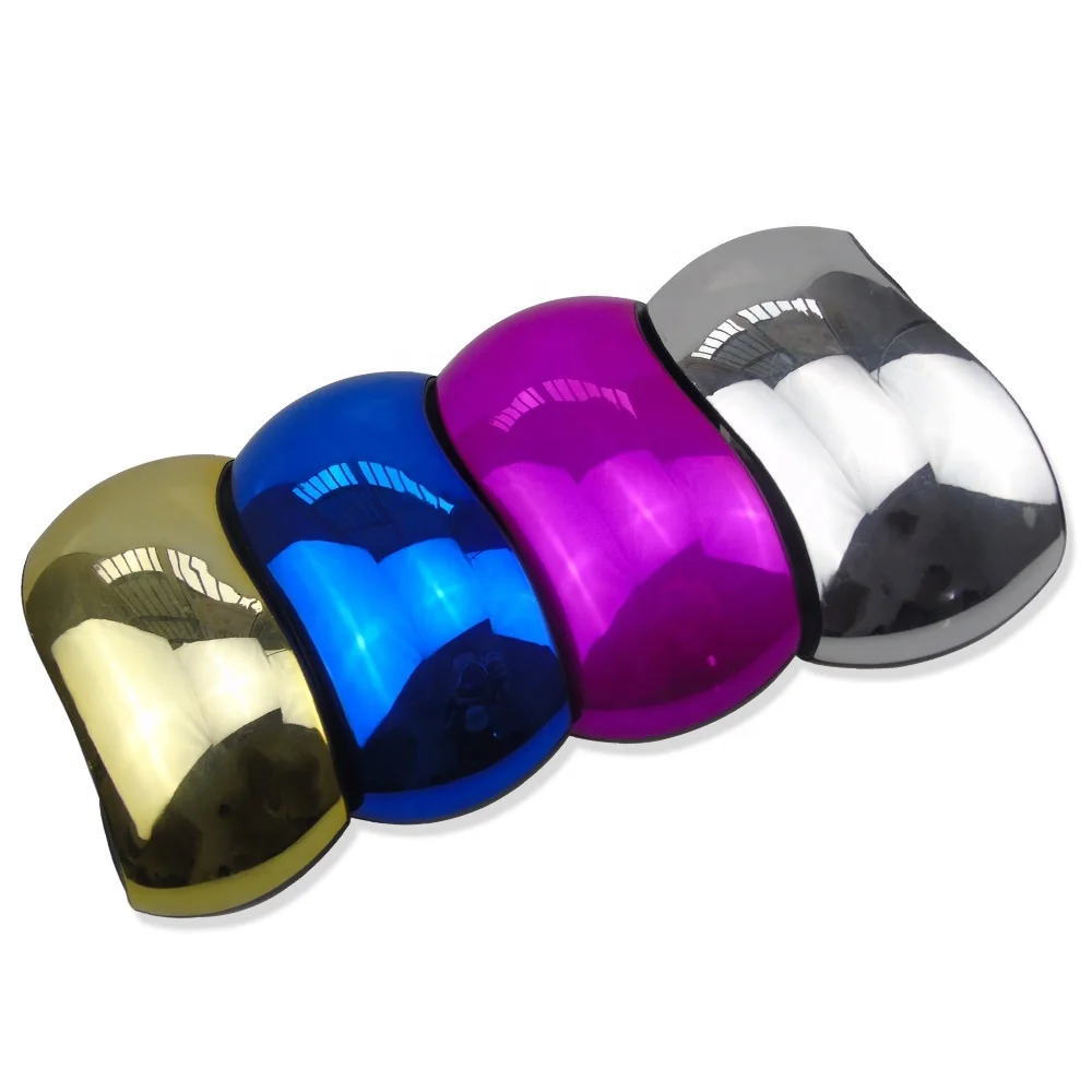 Professional Colorful  Massage Head Magic Eelectroplated Detangling Hair Brush