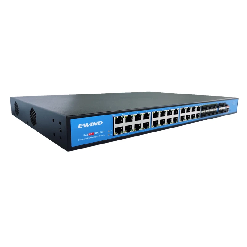 Управляемый Ethernet-коммутатор L2 + 8 * GF SFP-коммутатор гигабитный 24 порта промышленные POE