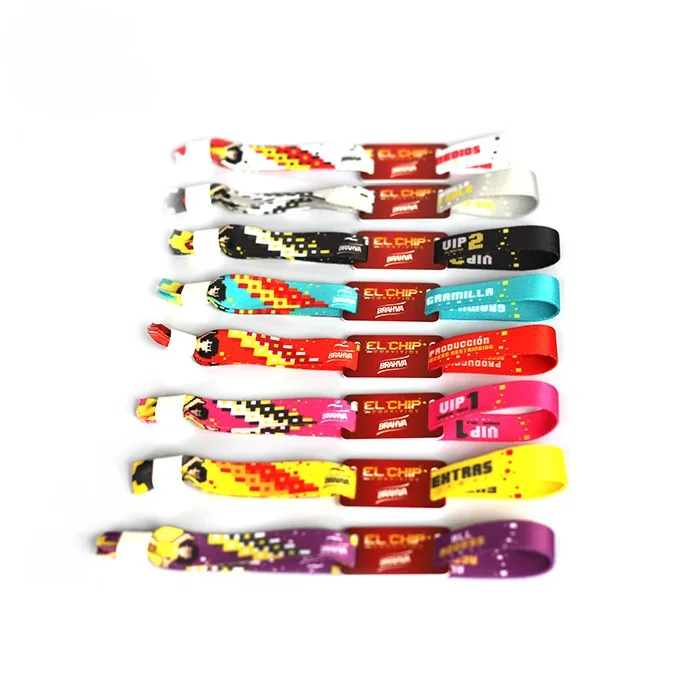 Custom Polyester Wrist Band For Event Personalized Fabric Nfc Rfid Bracelet GPS Tracking Wristbands