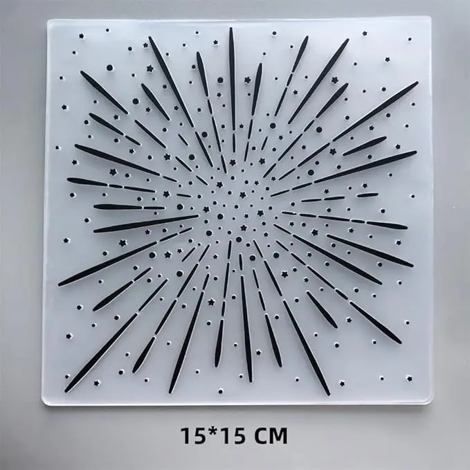 New Fireworks Background Embossing Folders for Cards Making Supplies DIY Papers Photo Album Crafts
